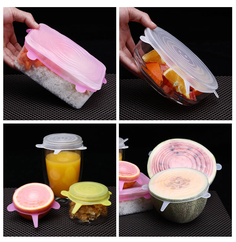 Reusable Food Lids (6 or 12 pieces set)