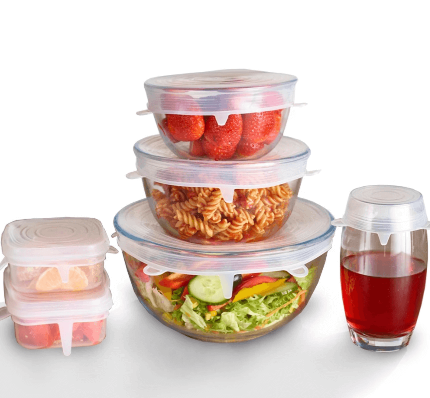 Reusable Food Lids (6 or 12 pieces set)
