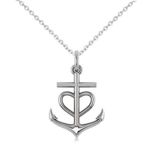 Anchor Heart Necklace