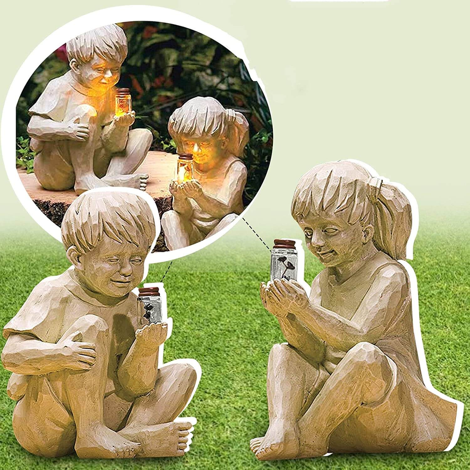 Children with Solar Flares Garden Statues