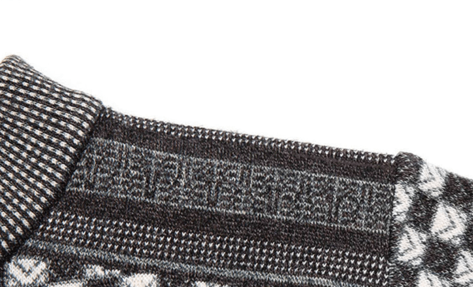 Rutete strikkegenser for menn