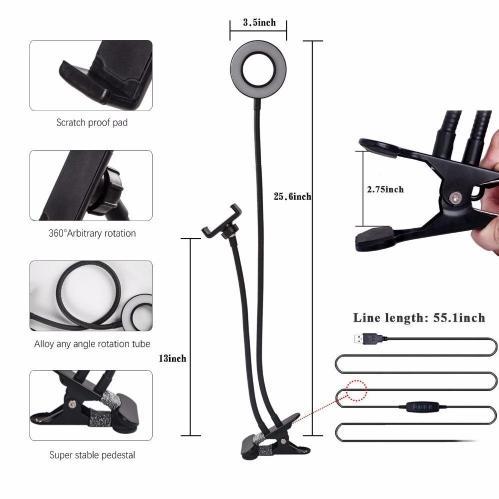 Studio LED Light With Phone Holder