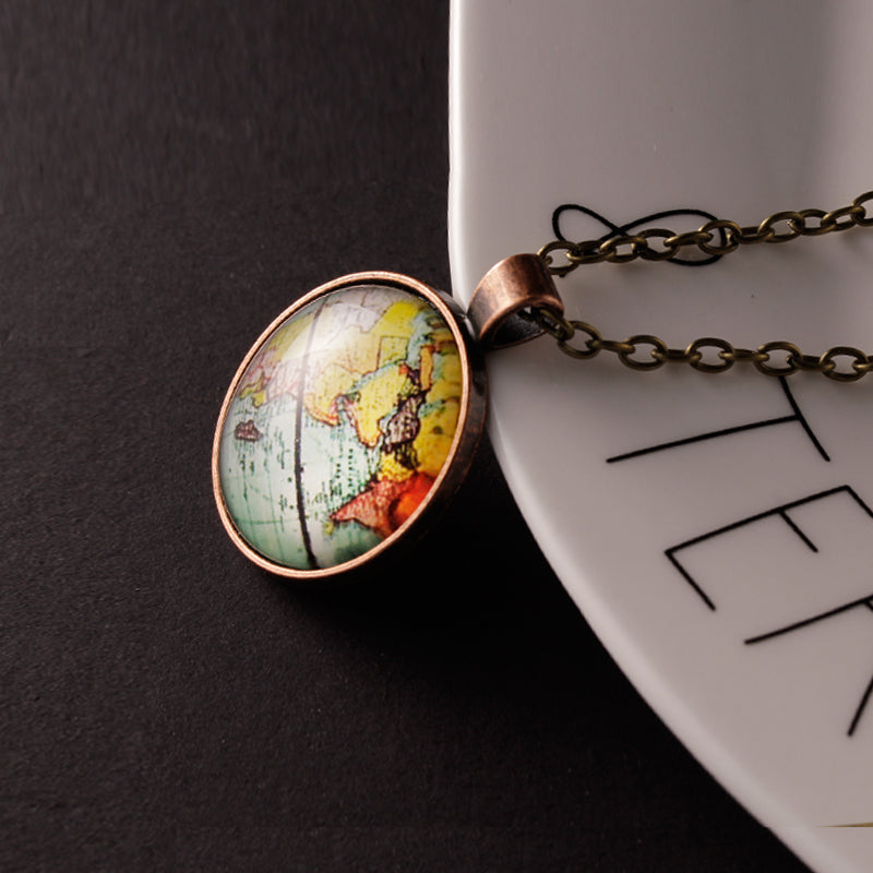 World Map Necklace PREMIUM