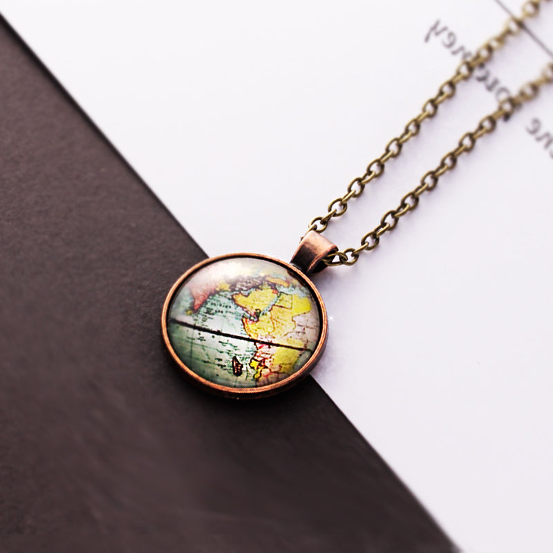World Map Necklace PREMIUM
