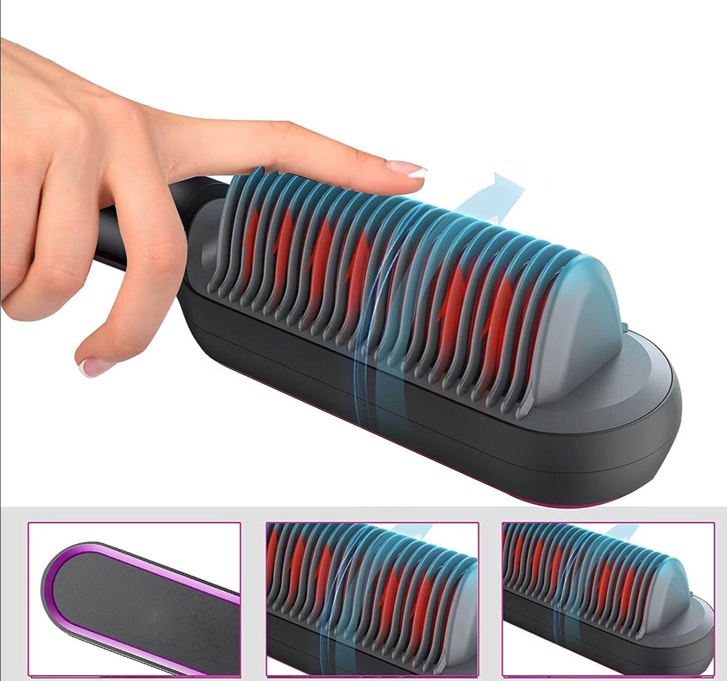 Hair Straightener Brush Heated Comb