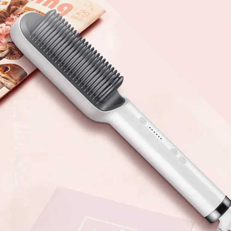 Hair Straightener Brush Heated Comb