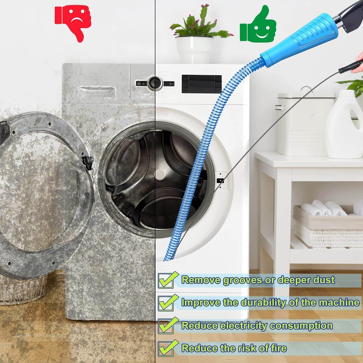 Flexible Lint Remover Vacuum Cleaner Hose Attachment